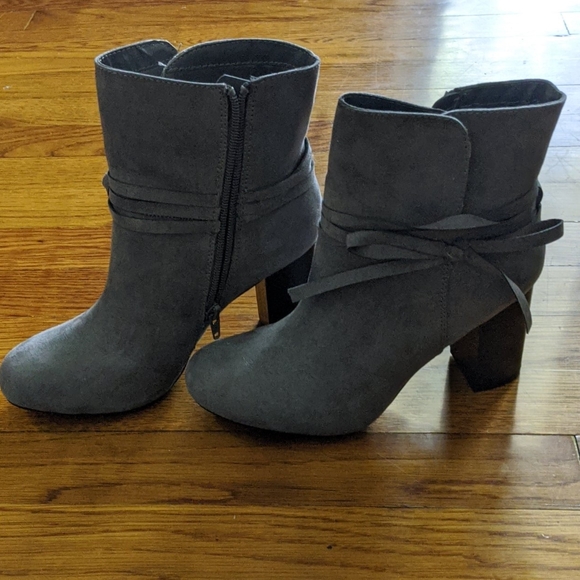Gray Suede Bootie - Picture 3 of 4